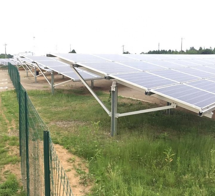 Pv Aluminum Solar Panel Mounting Ground Mount Pile Ground Solar mounting Solar Racking Solar Structure for Korea