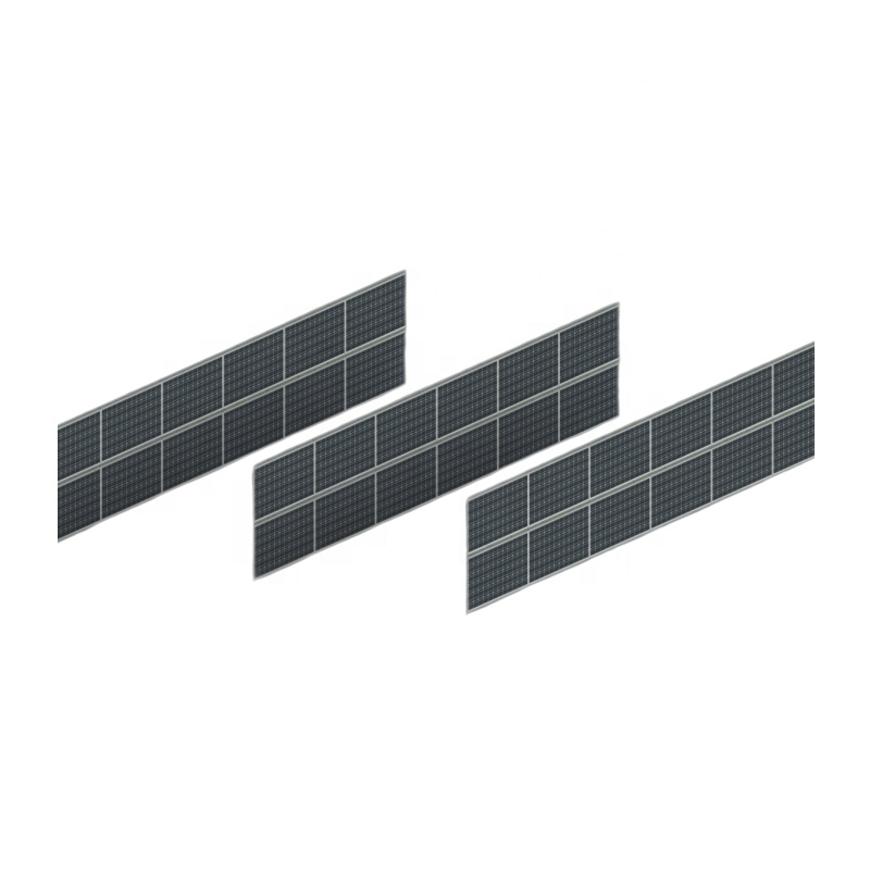 Vertically Aligned Solar Agrivoltaic Project Bifacial Panels Mounting Bracket