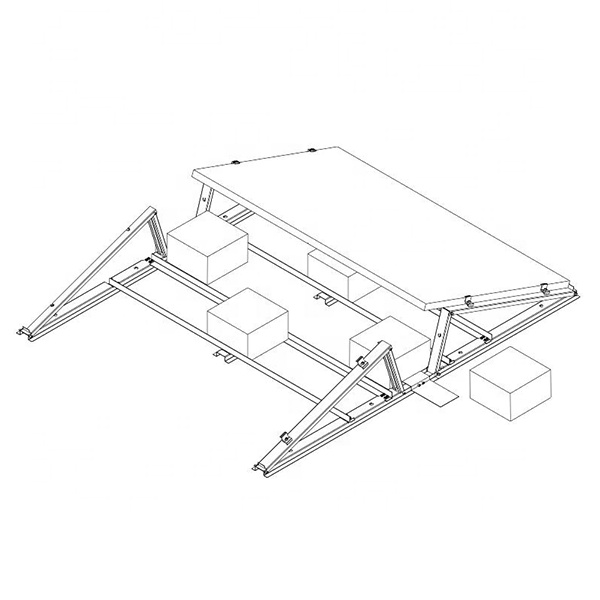 AS Flat Rooftop Mounting Structures Aluminum Solar Flat Roof