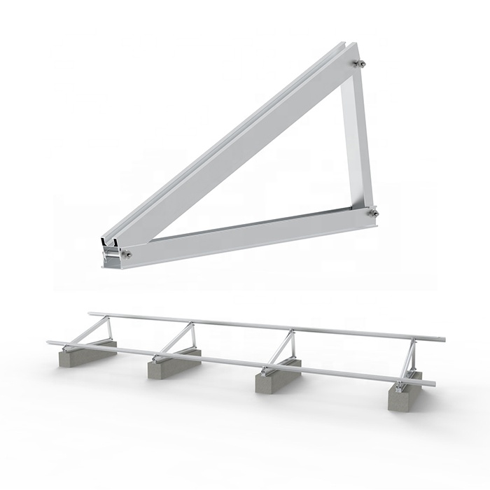 Aluminium rail solar triangle frame roof mount structure