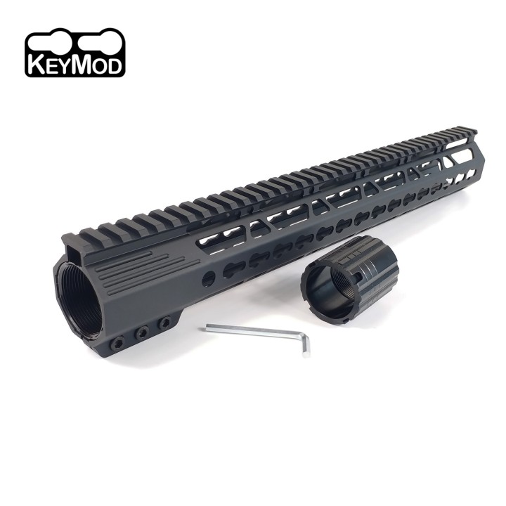 15 Inch M Lok/Keymod AR10 Handguard Picatinny Rail Mount System Tan/Black For .308/7.62  FKH/FLH308-15x