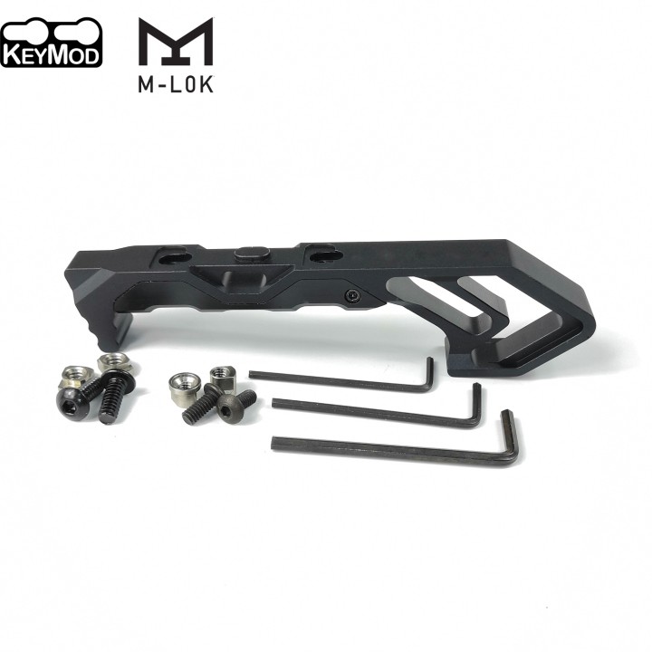 Angled Front Hand stop Compatible with KeyMod and M-LOK Handguards system FG-4B
