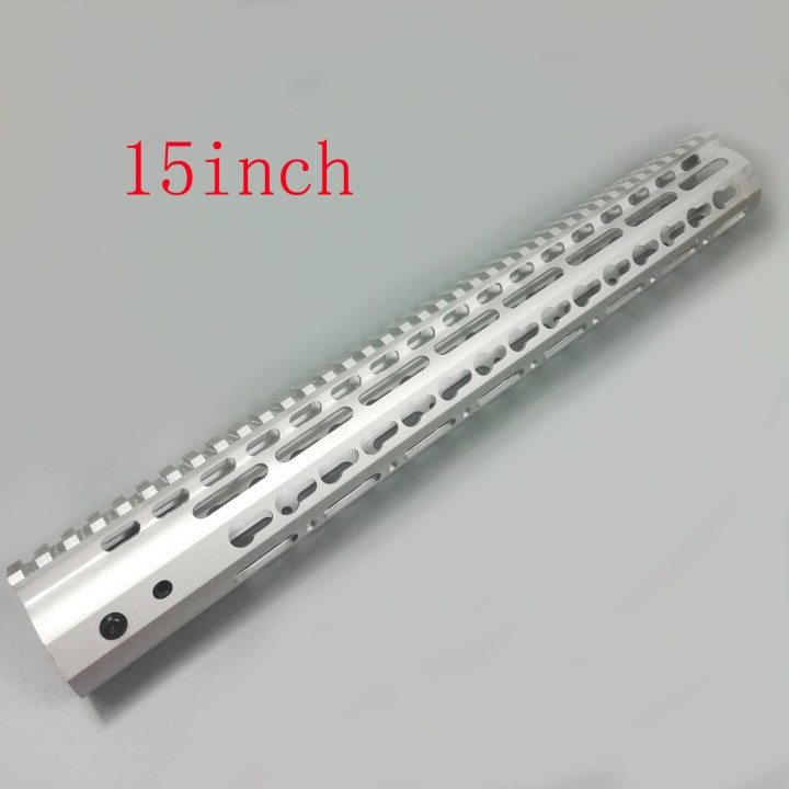12 /15 Inch Ultralight Keymod Free Float Handguard Monolithic Top Rail For .223/5.56(AR15) Raw Aluminum Color NSR-xA