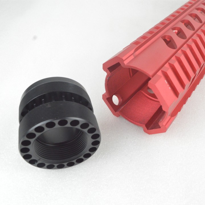 7, 10, 12 Inch Free Float Quad Rail Handguard For .223/5.56(AR15/M16) Spec Red color M16-xR