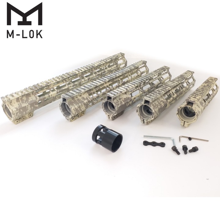 7/9/10/11/12/13.5/ 15 Inch Clamping Mount M-LOK Handguard Top Rail fit .223/5.56 (AR15) Camouflage ACU pattern FLH-xC