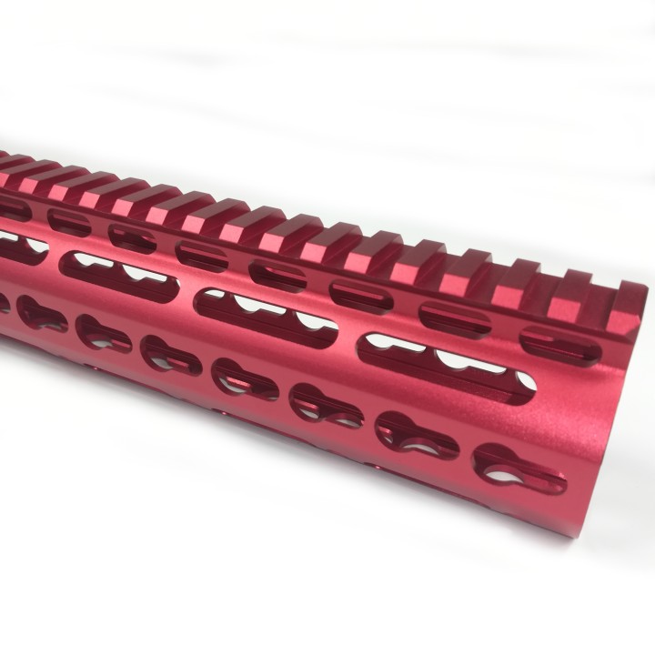 12 Inch Free Float Keymod Handguard With Monolithic Top Rail Fits .223/5.56 (AR15) Spec Black/Red/Tan/FDE/Silver Color NSR-12x