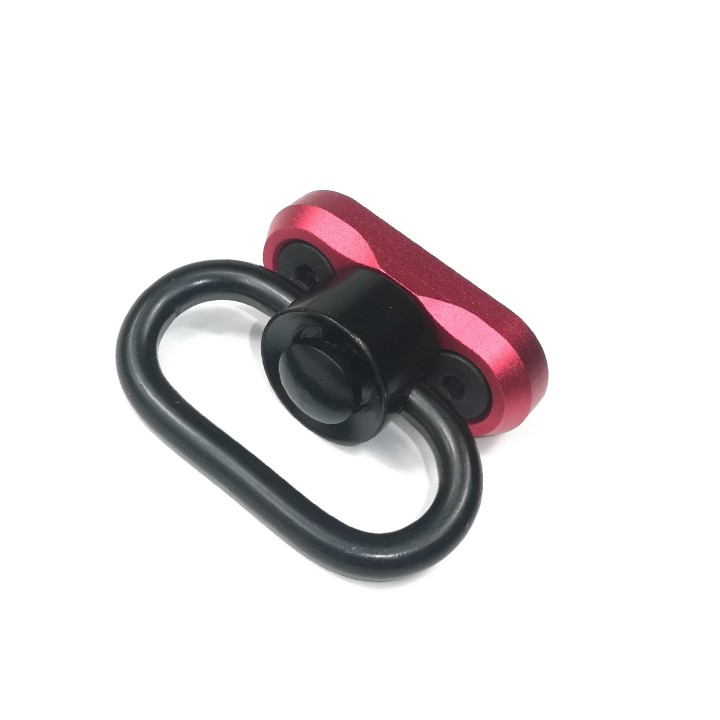 1.25 Inch Loop QD Sling Swivel Adapter Rail Mount Kit For Keymod Slot Loop Included Red color KM-A1R