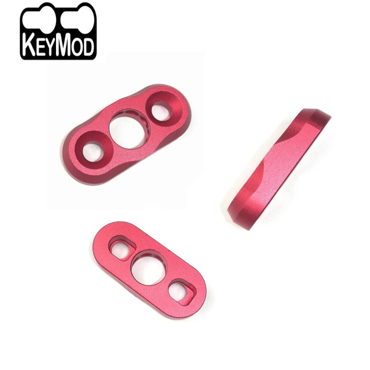 1.25 Inch Loop QD Sling Swivel Adapter Rail Mount Kit For Keymod Slot Loop Included Red color KM-A1R