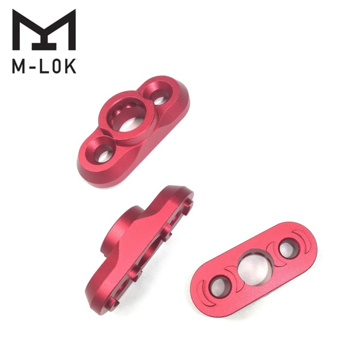 1.25 Inch Red Color QD Sling Swivel M-LOK Adapter Rail Mount Kit (QD Swivel Included) ML-A1R