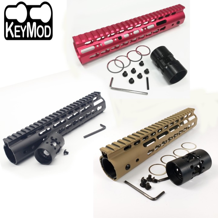 10 Inch Free Float Keymod Handguards Picatinny Rail Mount System For .223/5.56(AR15) Spec Black/Tan/Red NSR-10xB/A