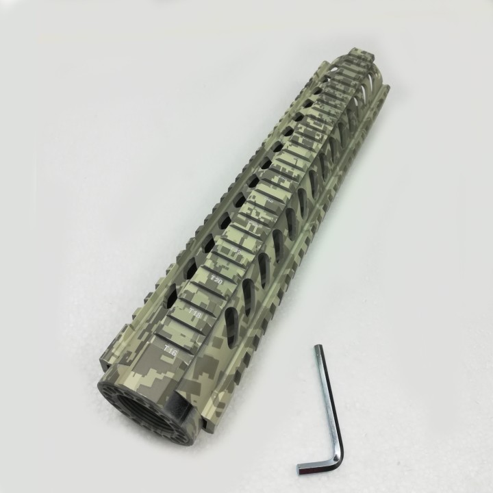 12 Inch Free Float Quad Rail Handguard For .223/5.56(AR15) Spec With Front end cap M16-12xCA