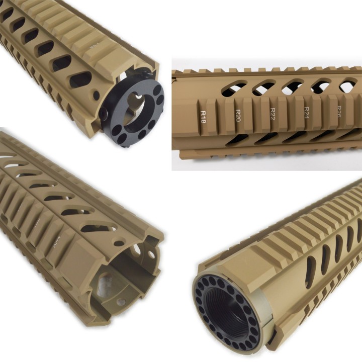 15 inch Free Float Quad Rail Handguard For .223/5.56(AR15) Spec With Front end cap M16-15xCA