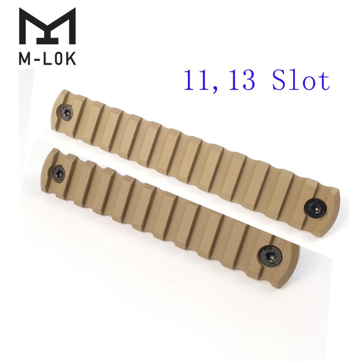 11,13 Slot Picatinny Weaver Rail Section For M-LOK Handguard (21mm) Tan Color RSL-11/13T