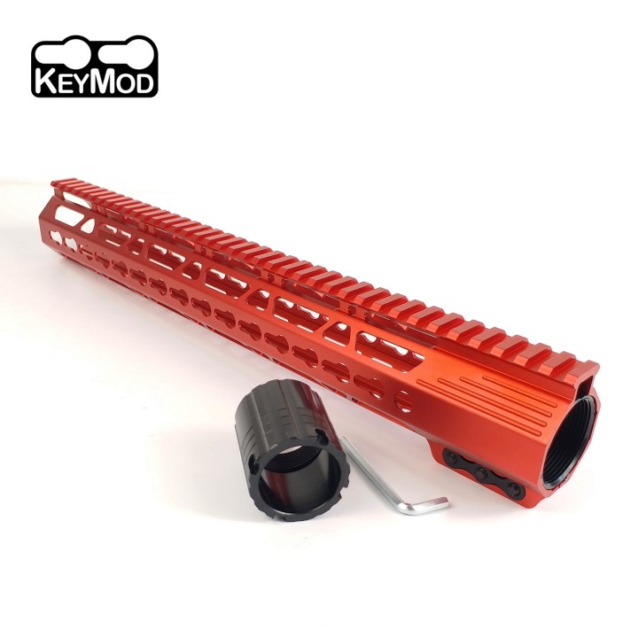 15 Inch Clamp Mount type Keymod Handguard Picatinny Rail Mount System For .308/7.62(AR10) Red Color FKH308-15R