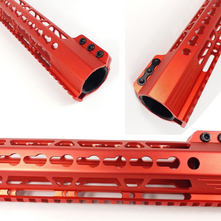 15 Inch Clamp Mount type Keymod Handguard Picatinny Rail Mount System For .308/7.62(AR10) Red Color FKH308-15R