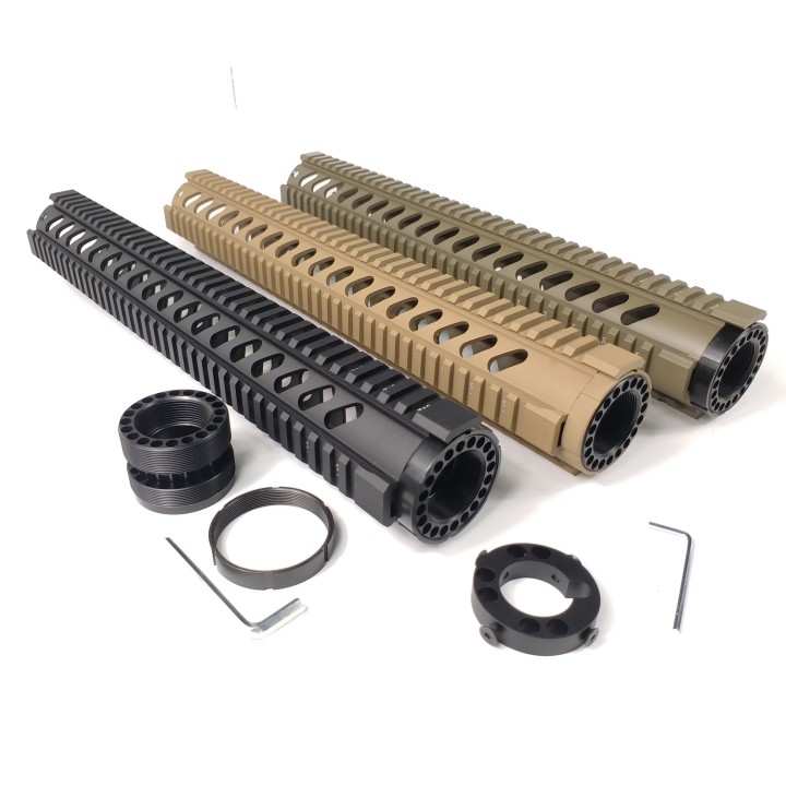 15 Inch Free Float Quad Rail Handguard Black, Tan, Fde Color Fit AR15 ( .223/556) black\Tan\FDE color M16-15x