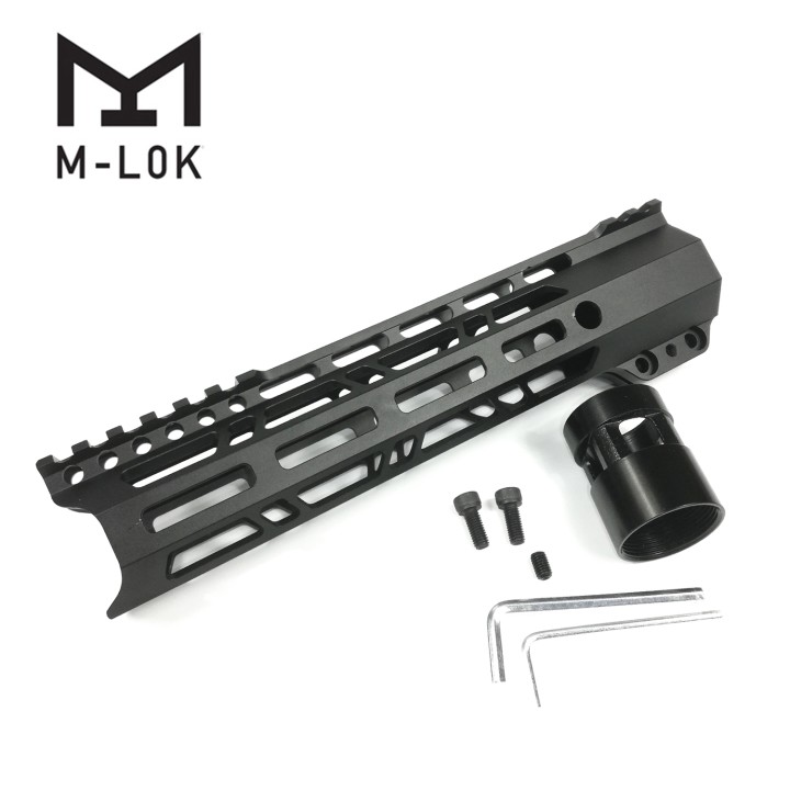 9 Inch Lightweight Clamp Mount Type M-LOK Handguards Edge CNC Chamfering For .223/5.56(AR15） Spec Black color MLH-9B