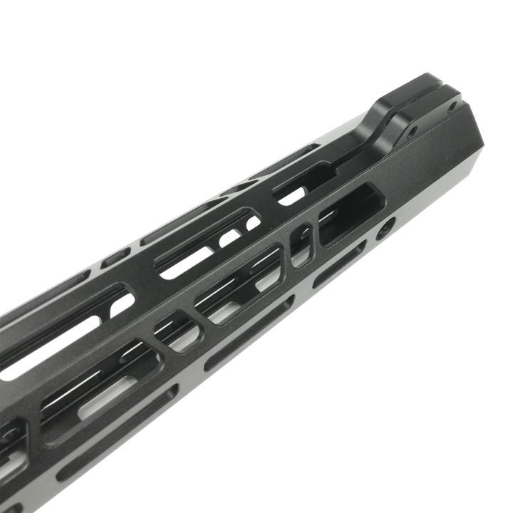 12 Inch Lightweight Clamp Mount Type M-LOK Handguards Edge CNC Chamfering For .223/5.56(AR15） Spec Black color MLH-12B