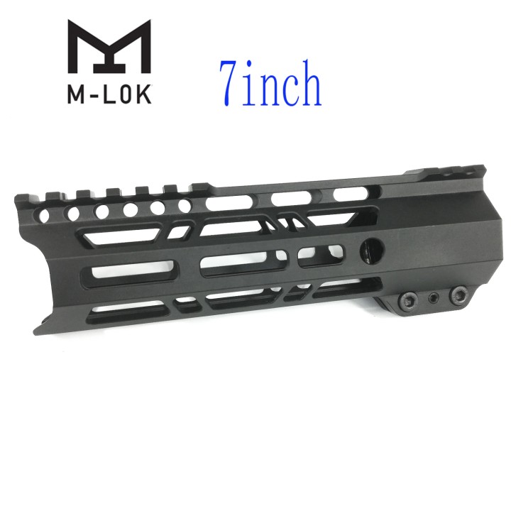 7 Inch Lightweight Clamp Mount Type M-LOK Handguards Edge CNC Chamfering For .223/5.56(AR15） Spec Black color MLH-7B
