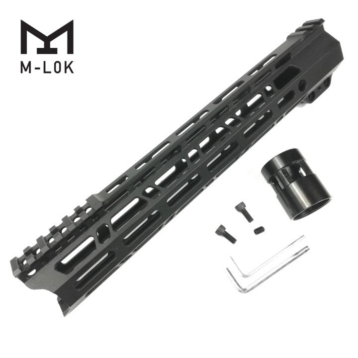 12 Inch Lightweight Clamp Mount Type M-LOK Handguards Edge CNC Chamfering For .223/5.56(AR15） Spec Black color MLH-12B