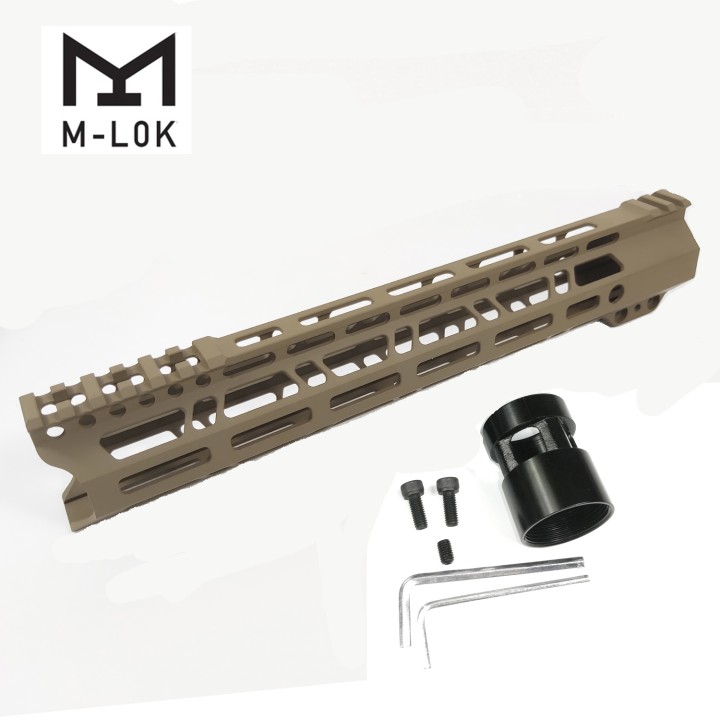 12 Inch Clamp Mount Type M-LOK Handguards Edge CNC Chamfering For AR15 (.223/5.56) Black\Tan\FDE color MLH-12x