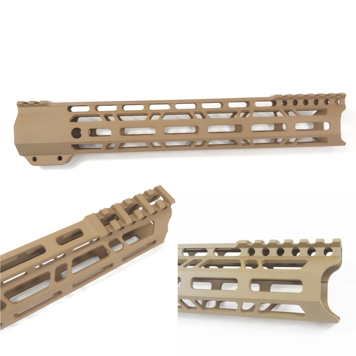 15 Inch Clamp Mount Type M-LOK Handguards Edge CNC Chamfering For AR15 (.223/5.56) black/tan/FDE color MLH-15x