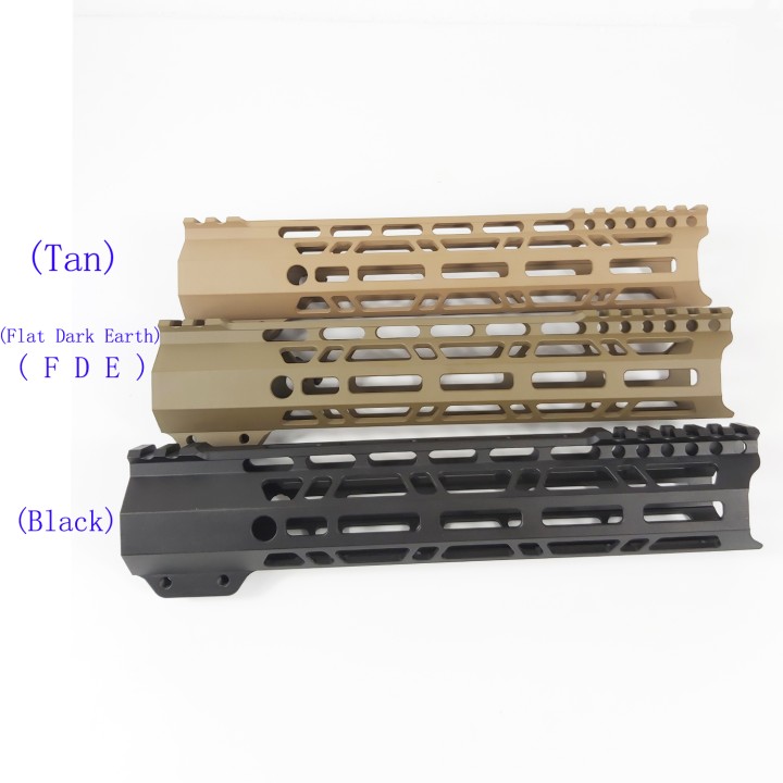 10 Inch Clamp Mount Type M-LOK Handguards Edge CNC Chamfering For AR15 (.223/5.56) black/tan/FDE color MLH-10x