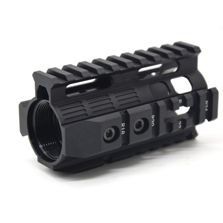 Aluminum Hard Coat Anodized GT Style 4 inch Handguard Rail System For AEG M4/M16 QM-4x