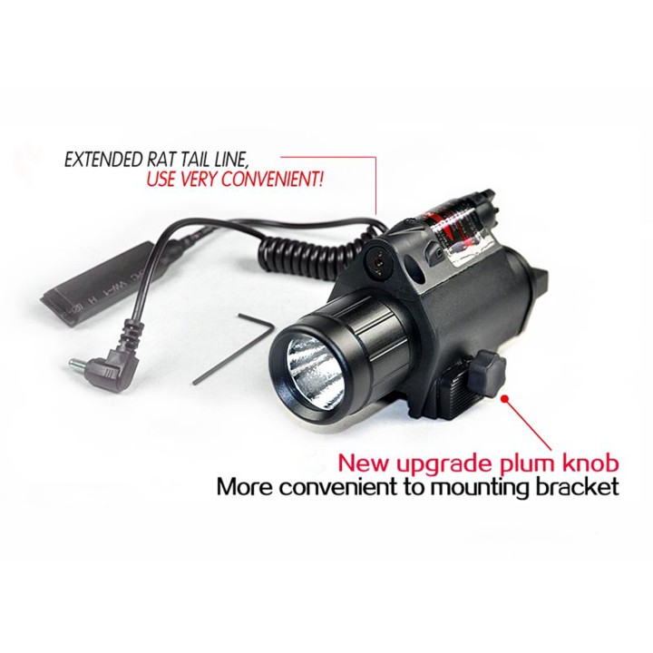 Tactical Red /Green Laser Sight & LED Flash Light Combo Flashlight Fit 20 mm Picatinny Rail Mount FG-6G/R
