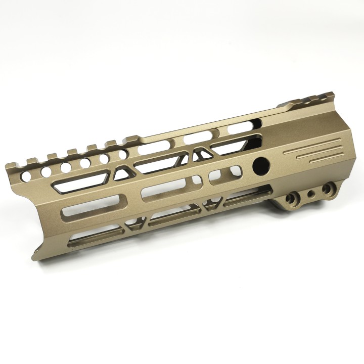 7 Inch Lightweight Clamp Mount Type M-LOK Handguards Edge CNC Chamfering For .223/5.56(AR15）,Golden Coor MLH-7G