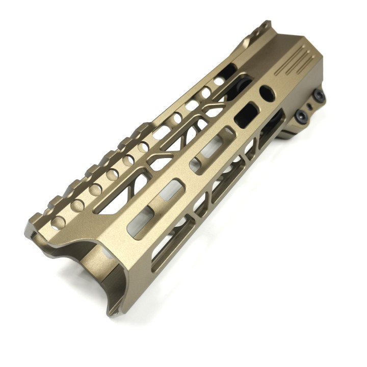 7 Inch Lightweight Clamp Mount Type M-LOK Handguards Edge CNC Chamfering For .223/5.56(AR15）,Golden Coor MLH-7G