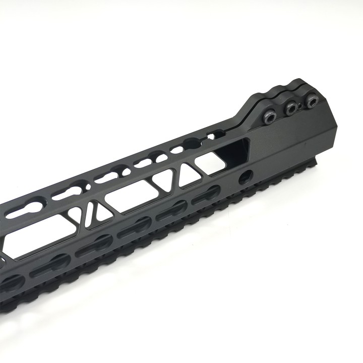 17 Inch Clamp mounted design KeyMod Handguard Top Rail Fits .223/5.56 (AR15) Spec Black Color FKH-17B