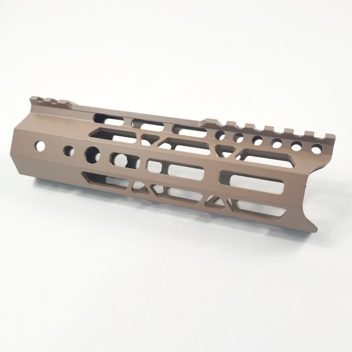 7/10/12/15 Inch M-LOK Handguards Screw Mounted Type Edge CNC Chamfering For .223/5.56 Tan Color MRH-xT