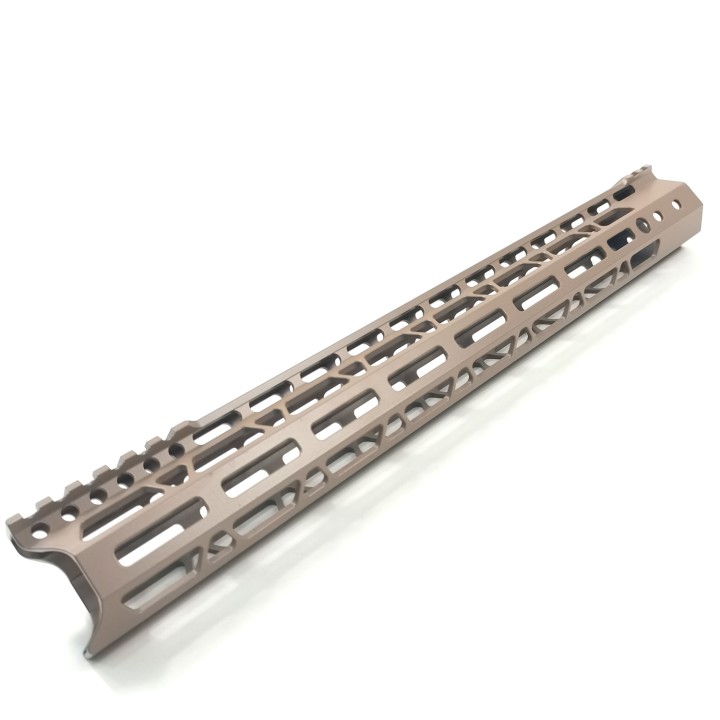 7/10/12/15 Inch M-LOK Handguards Screw Mounted Type Edge CNC Chamfering For .223/5.56 Tan Color MRH-xT