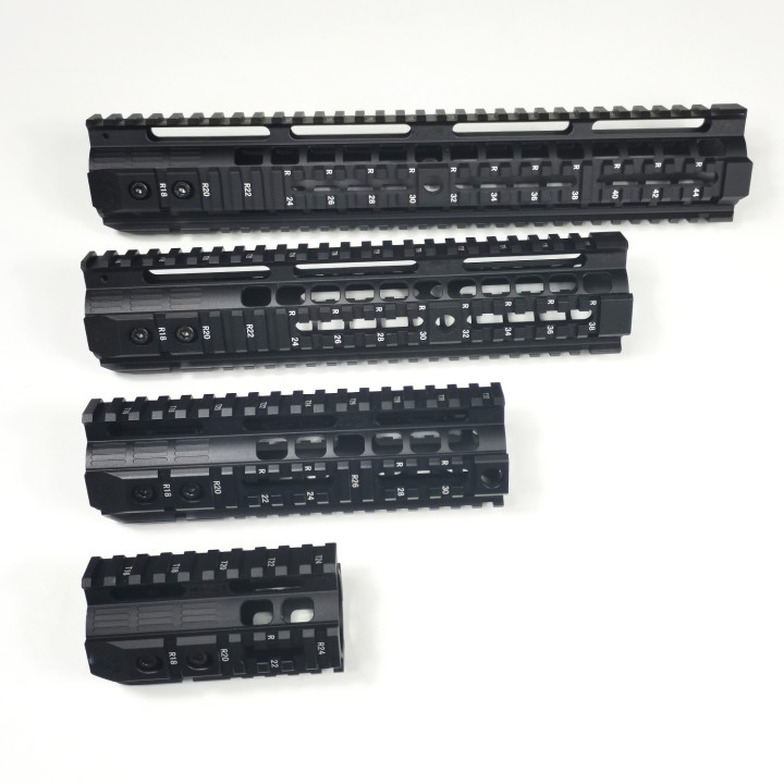 4/7/10/12.6 Inch Aluminum Hard Coat Anodized GT Style Handguard Rail System For AEG M4/M16