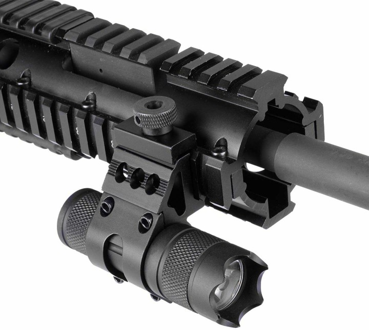  Tactical 25.4mm Offset Flashlight Torch Laser Mount 20mm Weaver Picatinny Rail