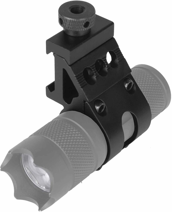 Tactical 25.4mm Offset Flashlight Torch Laser Mount 20mm Weaver Picatinny Rail