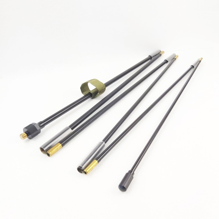 Collapsible 6 Sections Portable Manpack Radio Whip Antenna  247 CM (97 inch) Black Color AT-6B