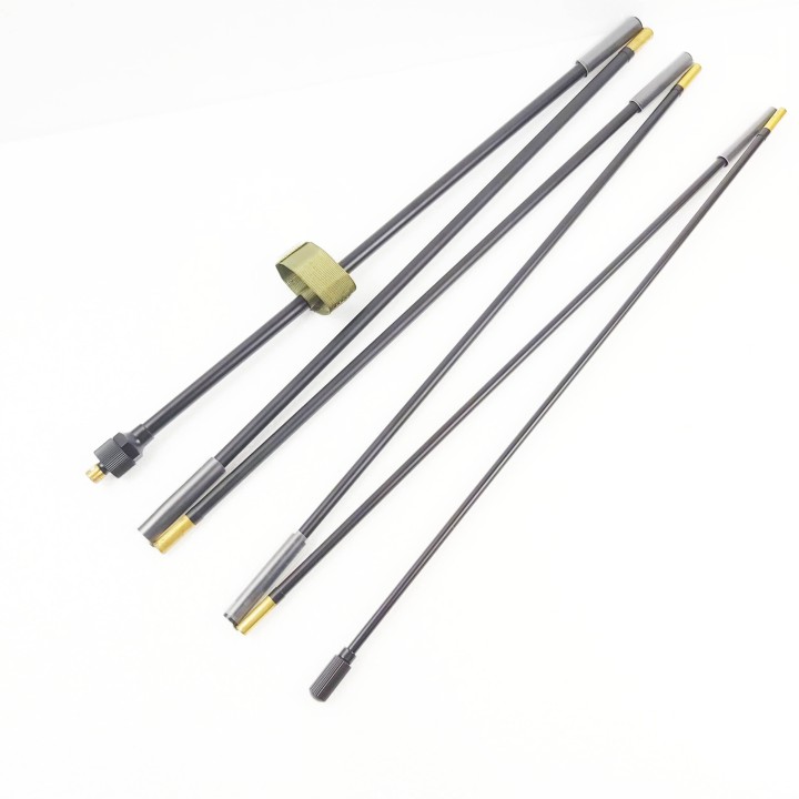  Collapsible 6 Sections Portable Manpack Radio Whip Antenna  247 CM (97 inch) Black Color AT-6B