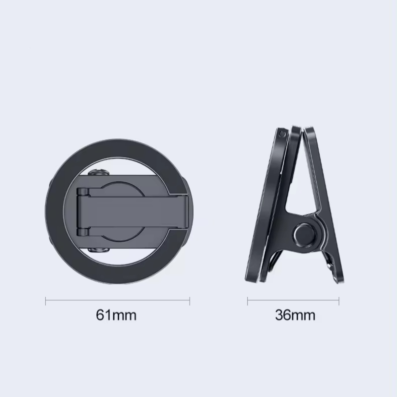 2 in 1 Clamp and Paste Stabilization 360 Rotation Folding Design Zinc Alloy Super Adsorption Magnetic Phone Holder