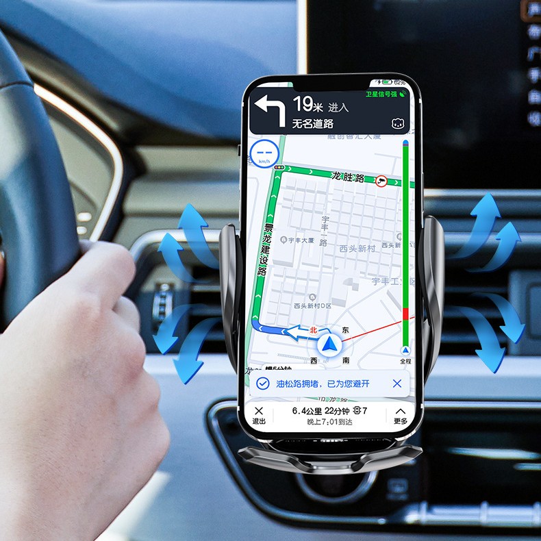 Universal Cellphone Accessories Mobile Phone Charger Holder Mount Auto 15W Wireless Fast Car Charger for Iphone