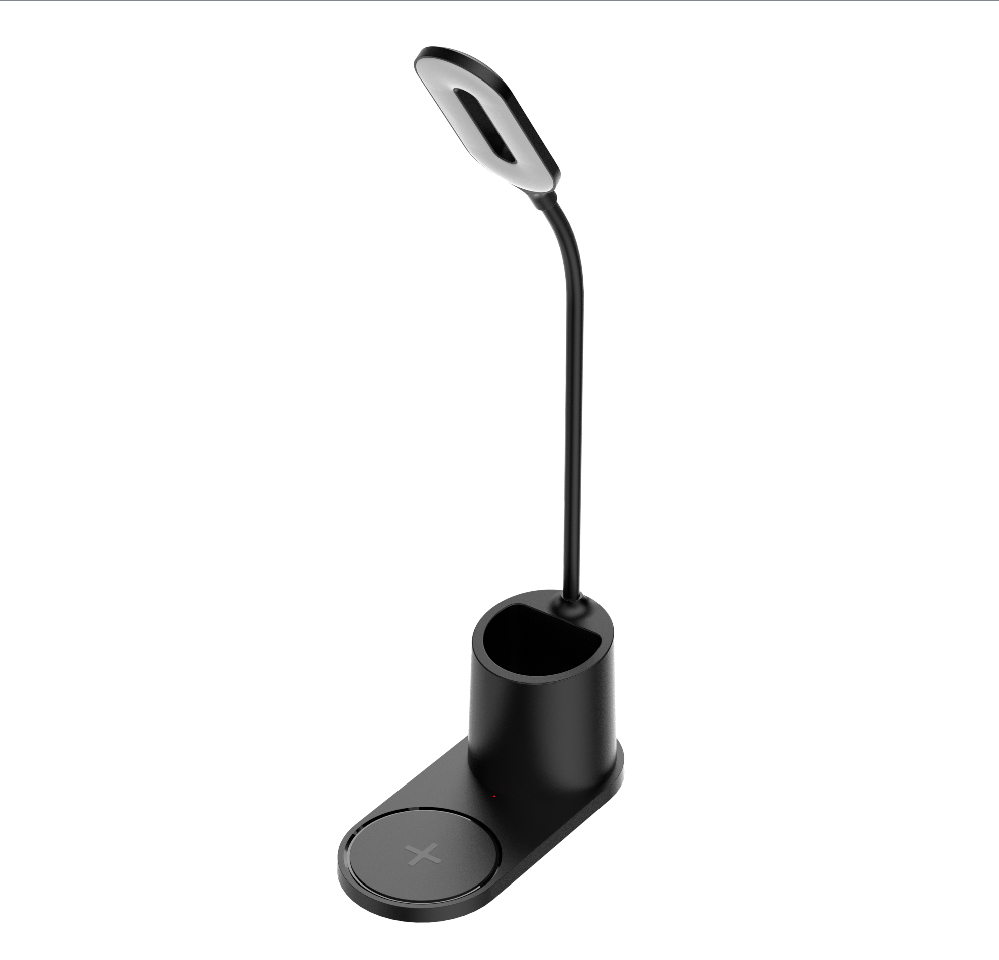 Manufacturer hot selling 3 in 1 wireless charger stand for phone wireless charger station with lamp and pen holder gift item