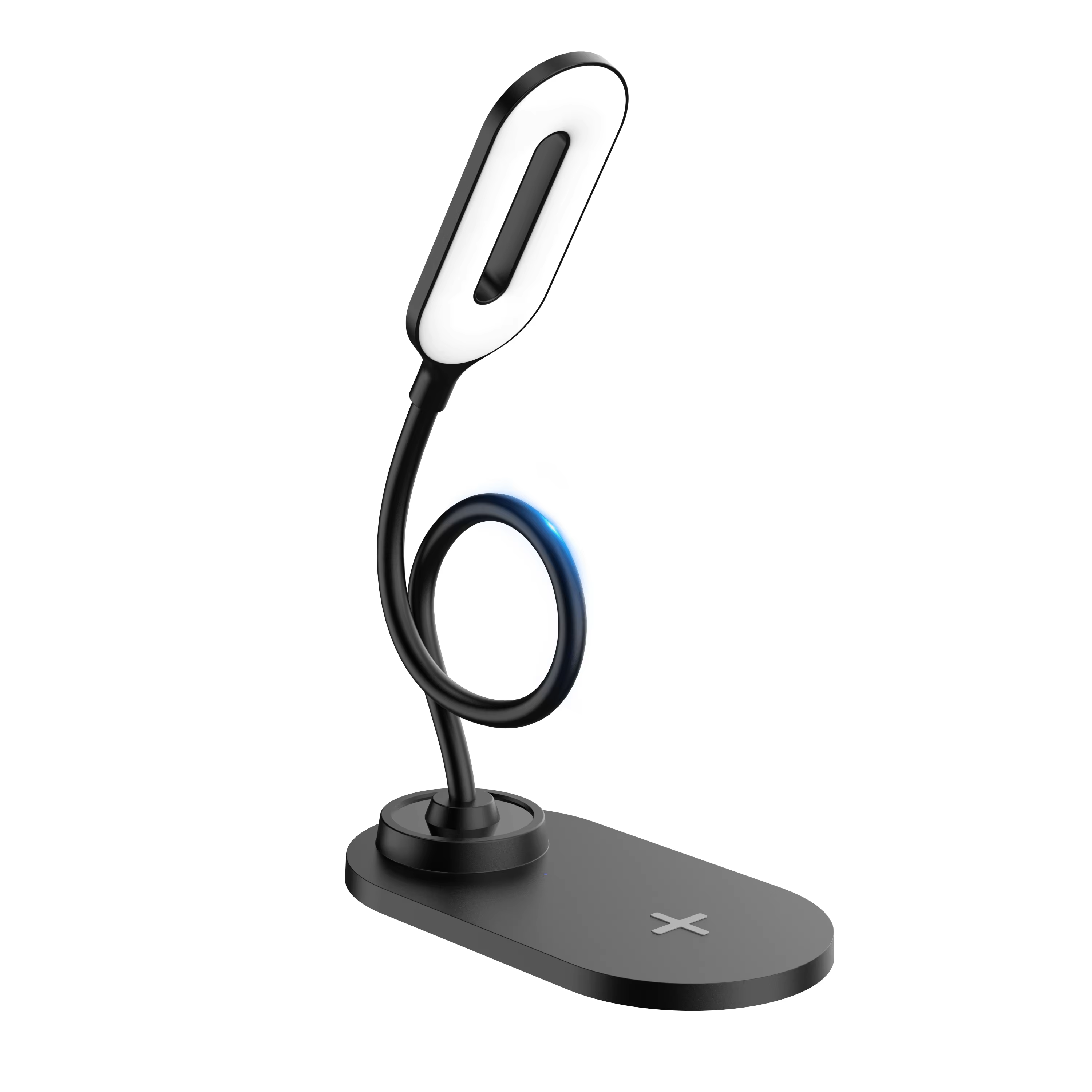 15W LED Modern Bed Side Lamp Table with Wireless Charger Eye Protect Light USB Folding Wireless Charging Table Lamp