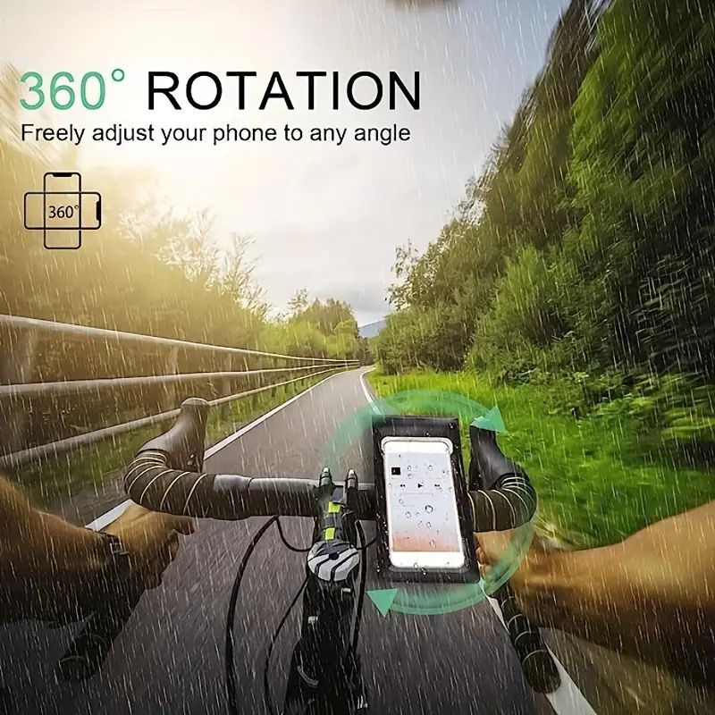 Bike Phone Holder Waterproof Motorcycle Phone Holder Touch Screen 360 degree Universal Bicycle Mobile Mount for Mobile Phones