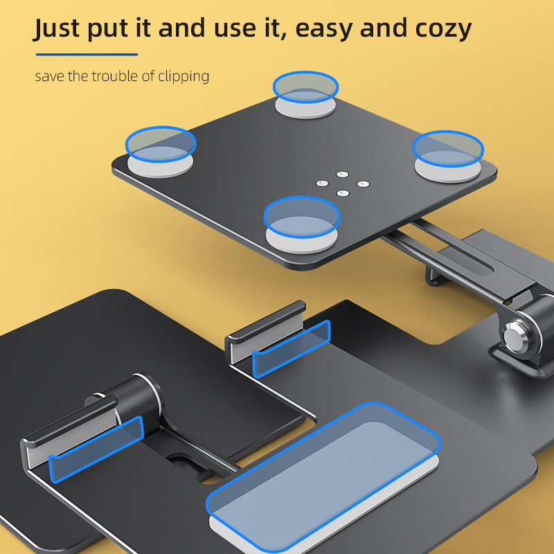 OEM Metal Tablet Stand Phone Holder From 4.7'' to 12.9'',Foldable Table Stand Holder,Adjustable Desktop Holder for Mobile Device