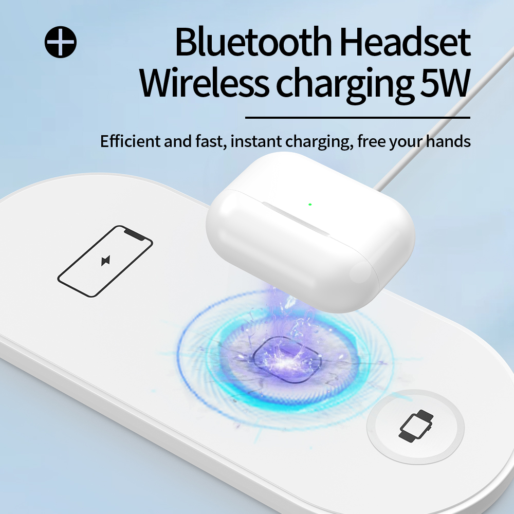 Wholesale Universal 3 in 1 15W Wireless Phone Charger Portable Custom Fast Charging Charger Pad for Smartphone