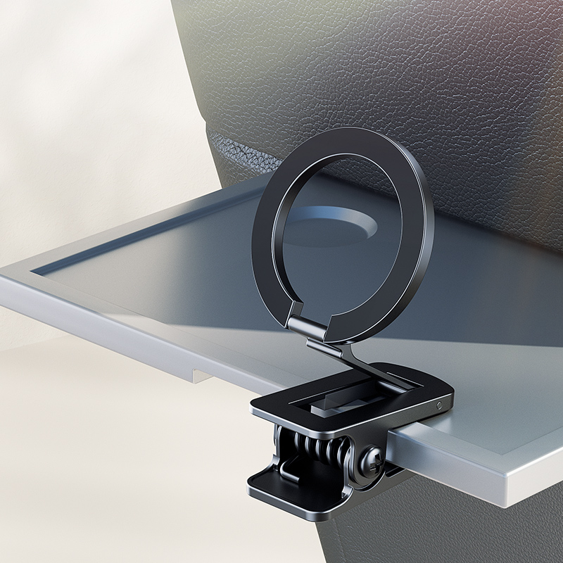 2 in 1 Clamp and Paste Use,Newest All Metal Magnetic Foldable Mobile Phone Holder for Table,for Car Clamp Bracket and Dashboard