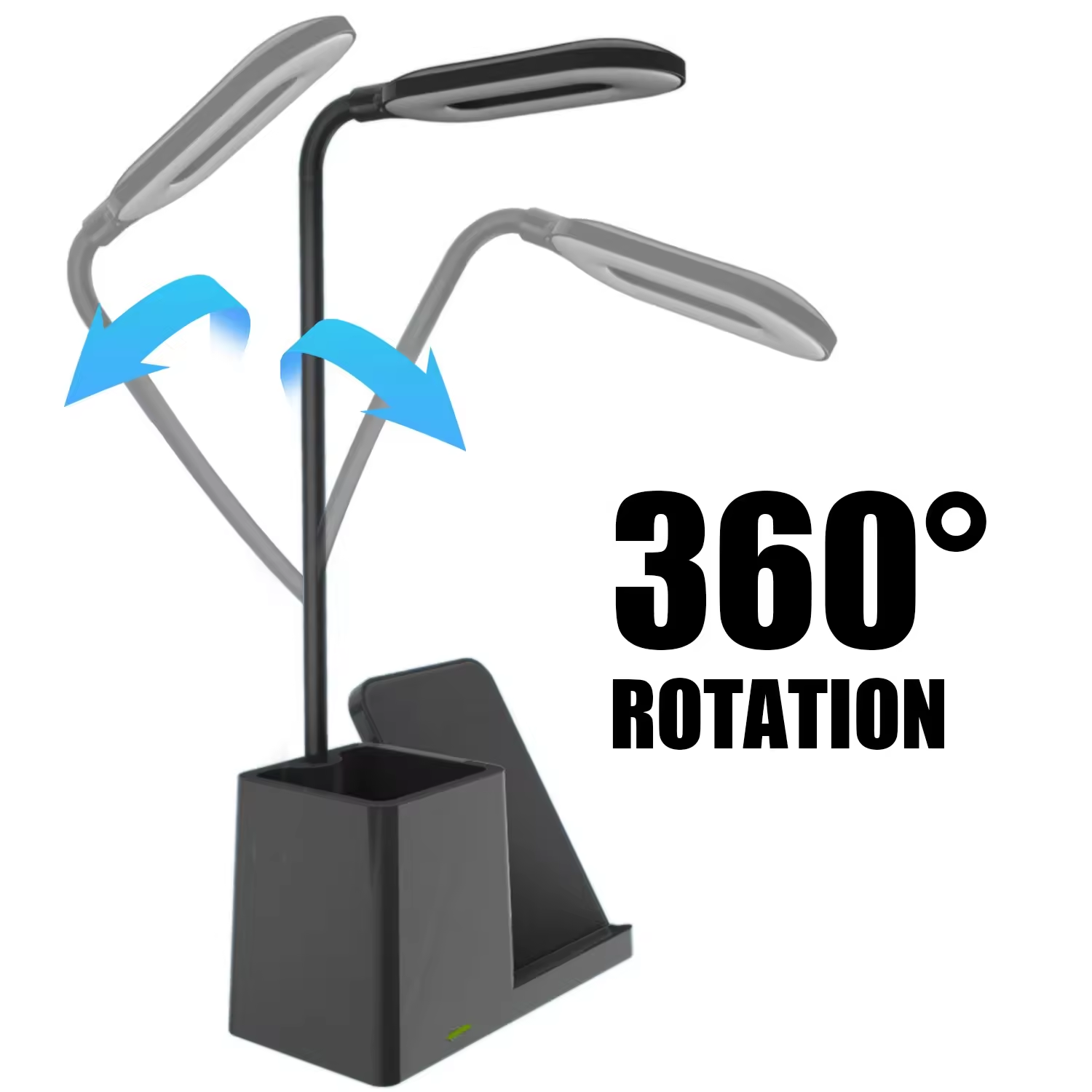 3 in 1 15W wireless charger multi-functional creative desk lamp pen holder phone stand adjustable eye protection desk lamp