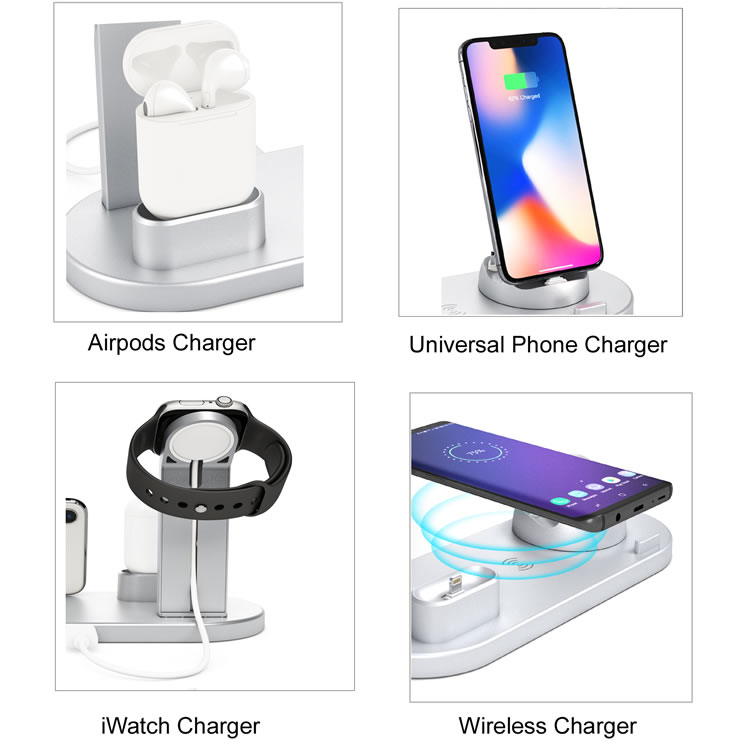 3 In 1 Mobile Fast Charge Station Wireless Charger Pad Gift Item with 15W Wireless Charging function