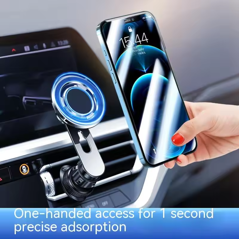 Magnetic Phone Car Mount Extended Arm Phone Holder For Car Air Vent Aviation Alloy Cell Phone Holder Car Navigation Bracket